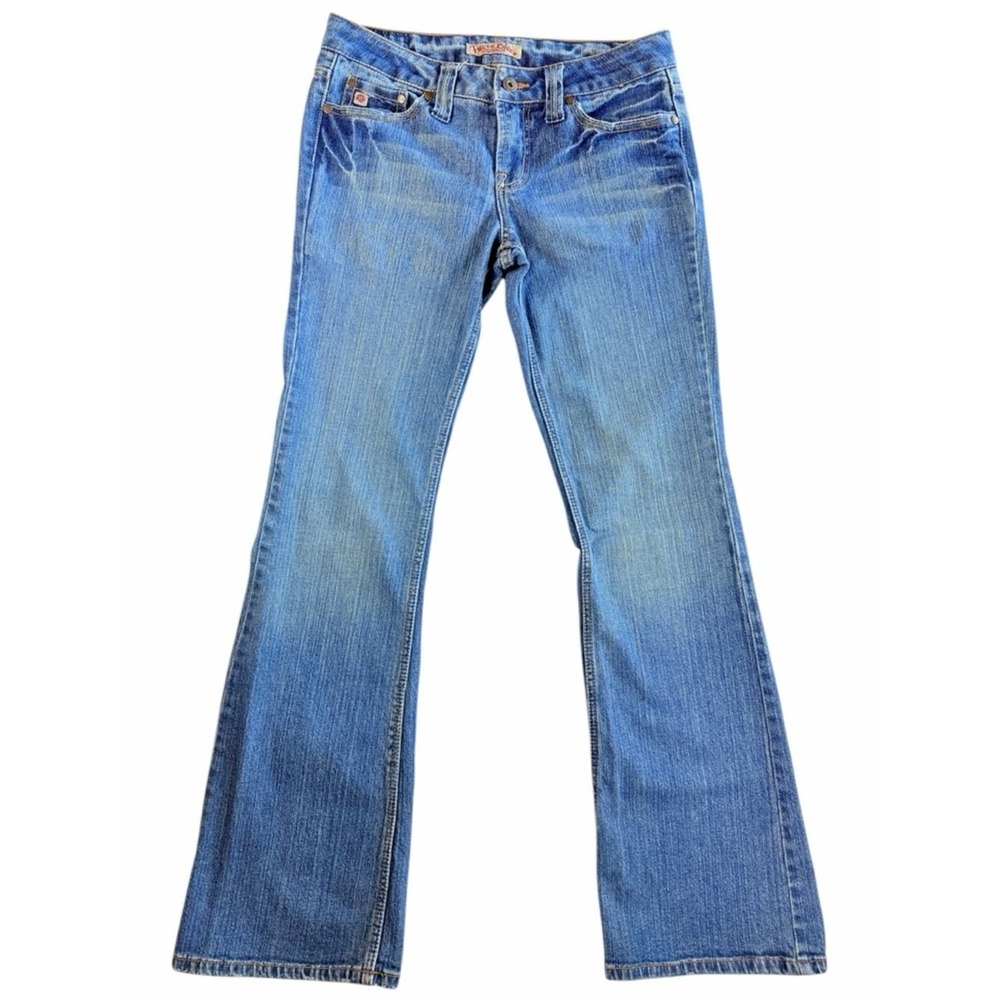 Paris Blues Jeans Women Size 5 Blue Sparkle Low Rise Bootcut Denim‎